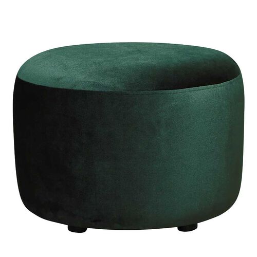 The Estella Ottoman - Velvet Deep Sea Green